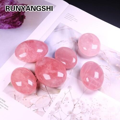 Natural crystal Rose quartz Tumble Pink Stones Polished Healing Crystal Gemstones Fen Shui Stone Fish Tank Aquarium Decor