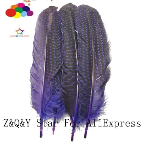 Natural 10-100 pearl nest forest 15-20CM (6-8 inches) feather dyed purple DIY craft hand jewelry feather