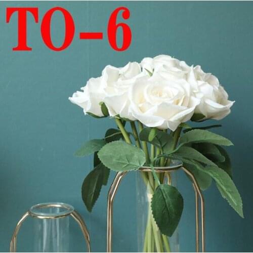 New simulation rose wedding bride holding flowers home living room decoration bouquet TO