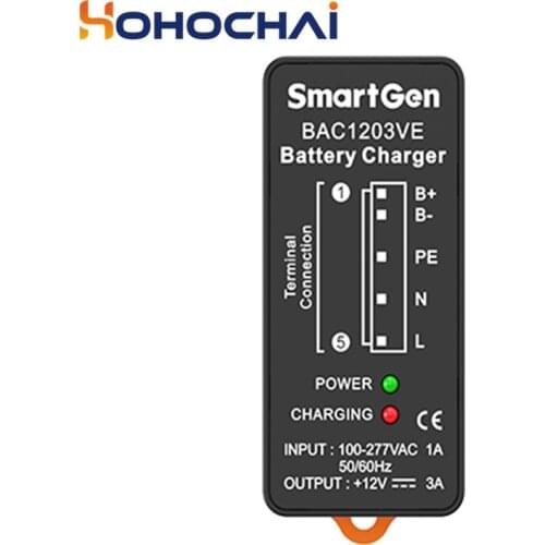 SmartGen BAC1203VE 3A 12V Generator Battery Charger Intelligent Float Battery Charger Module Genset Parts
