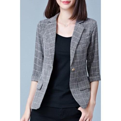 SURWENYUE Women's Blazers With Short Sleeves