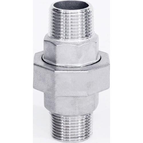 1/4" 3/8" 1/2" 3/4" 1" 1-1/4" 1-1/2" BSP Male Thread 304 Stainless Steel Union Pipe Fitting Connector Adapter Coupler