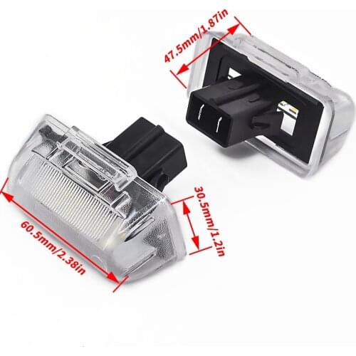 2Pc LED License Number Plate Light For Ford Transit MK6 MK7 1985-2013 For Ford Transit Connect 2002-2013 OEM#4388111