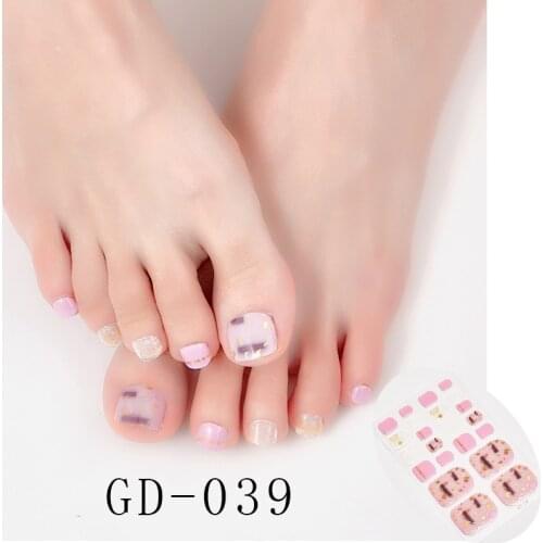 22 Tips/Sheet Manicure Decoration Nails Art Decoration Full Cover Nail Stickers Decals Plain StickersNail Sticker Set Shiny