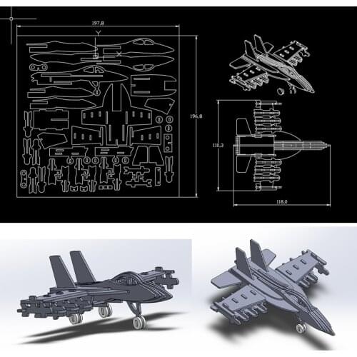 150 Laser Cutting Crafts CAD Drawings 3D Puzzle