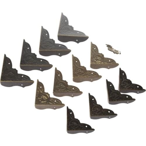 4Pcs Corner Brackets Jewelry Wine Gift Box Wooden Case Chest Edge Cover Corner Protector Guard