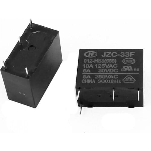 50PCS/lot Power relays HF33F JZC-33F-012-HS3 12V 5A 250VAC 4PIN Original New relay