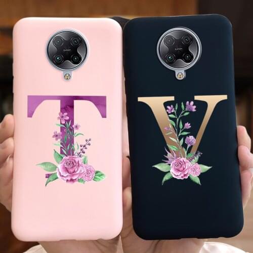 For Xiaomi Redmi K30 Pro Case Fashion Flower Letters Silicon Soft Back Cover Phone Cases For Xiaomi Redmi K30 K 30 RedmiK30 Pro