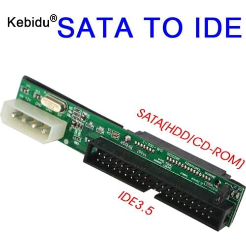 Kebidu 2.5 Sata Female to 3.5 inch IDE Male 40 pin port 1.5Gbs Sata to IDE Adapter Converter Support ATA 133 100 HDD CD DVD