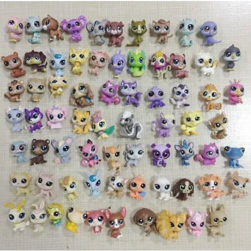 Hasbro Original LPS Littlest Pet Shop Cat Dog Toys Various Cartoon Animal Action Figures Toy Ornament Collectible Mini Pet Model