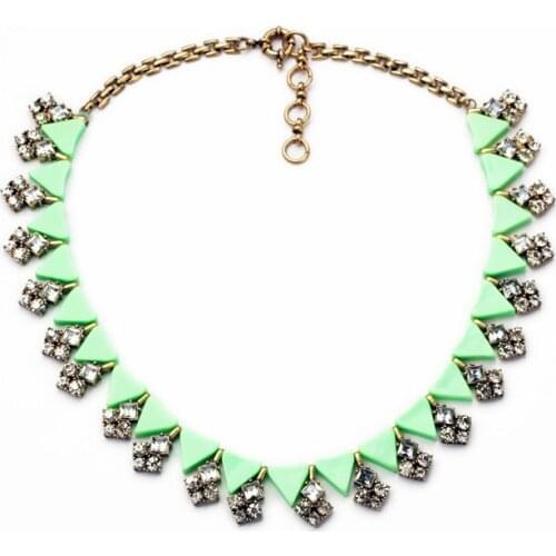 Kpop Geometric Triangle Resin Maxi Bib Necklace Collier Femme Online Shopping India Jewelry Women Choker Necklace
