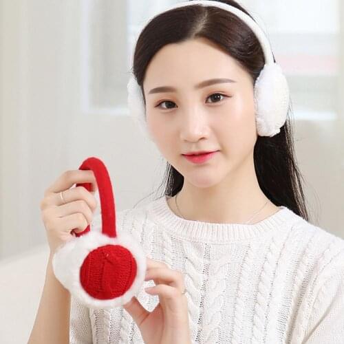Fashion Earmuffs Women Winter Warm Plush Knitted Earmuff Ear Warmer Accessory Gift Girl Fur Winter Ear Warmer Earmuffs Headband