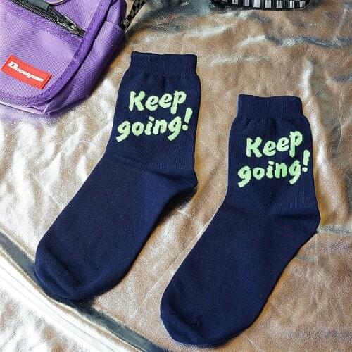 Fashion street sock encourages language personality hip hop unique style Harajuku men and women socks