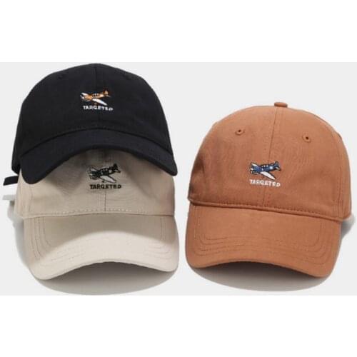 Embroidery airplane men baseball cap hip hop cotton hip hop cap outdoor sports plane snapback hat casual summer curved cap bone