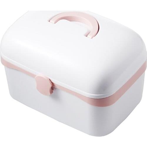 Portable Household First Aid Box Outdoor Camping Medicine Box First Aid Supplies Storage Box Multifunctional PP Container