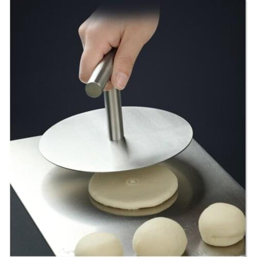 Kitchen Tool Stainless Steel Round Tortilla Press with Handle for Household hand pressure Pie Crust Cookie Pastry