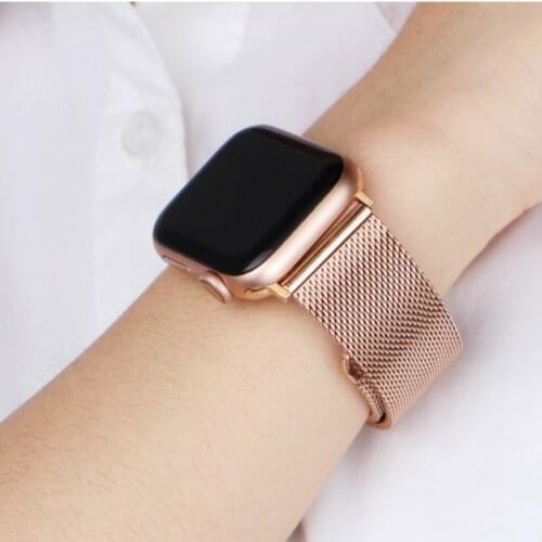 Milanese Loop For Apple watch band 40mm 44mm 38mm 42mm Stainless steel Metal bracelet iWatch series 6 5 4 3 2 1 SE Series Strap