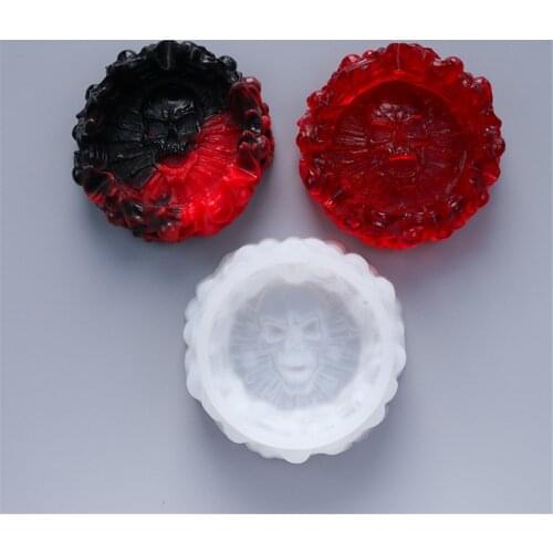 Silicone Skull Ashtray Chocolate Mold Epoxy Resin Candle Making Mould Casting Jewellery 3d Craft Diy Candles For Decoration