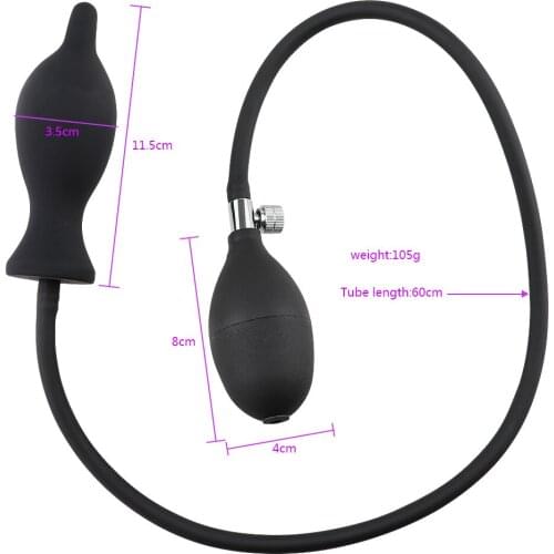 Silicone Inflatable Anal Dilator Expander Big Anal Plug Max 12cm Dildo Pump Butt Plug Prostate Massager Sex Toys for Men Women