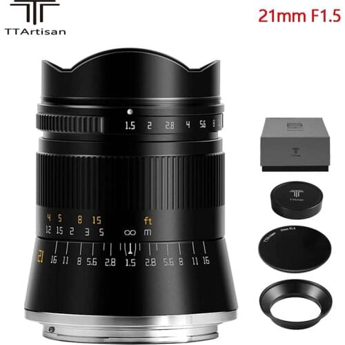 TTArtisan 21mm F1.5 Full-Frame Wide-Angle Lens for Sony E-Mount A7III A7RIV A6600 A6500 for Nikon Z-Mount Cameras Z5 Z6 Z7 Z6 II