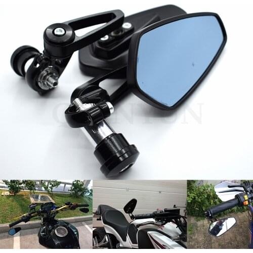 Universal 7/8"" 22mm handle bar motorcycle bar end mirror Motorcycle Mirror For Triumph BONNEVILLE T120 THRUXTON STREET TWIN SBR