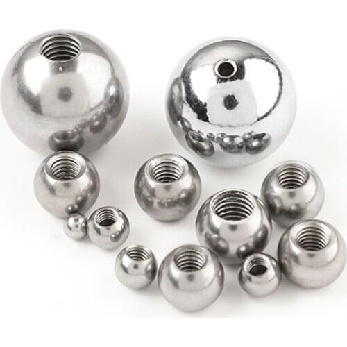 1pcs M3 diameter 18mm-50mm solid Stainless steel ball drilling tapping round nuts solid tapping steel ball metric thread nut