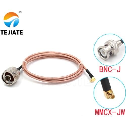 1PCS TEJIATE Adapter Cable N To MMCX Type NJ Convert MMCXJW 8-90CM 1M 1.5M 2M Length Connector RG316 Wire