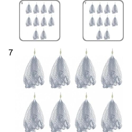 10Pcs/Set High Quality Nylon Fishing Trap Net Spring Equipment Convenient Fishing Hand Net Good Ductility for Water Area