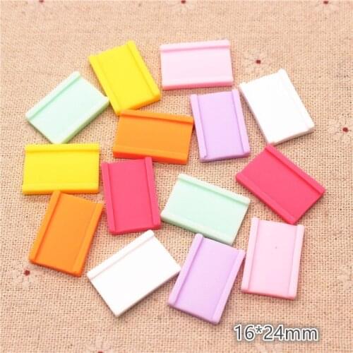 20pcs Mix Colors Cute Resin Simulation Chewing Gum Food Art Supply Flatback Cabochon DIY Craft Decoration,16*24mm