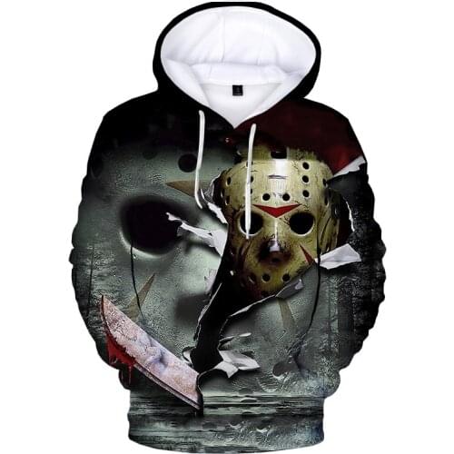 2021 Horror Movie 3D Printed Hoodie Casual Pullover Hoodie Unisex Hoodie Jason Friday the 13 Print Hoodie