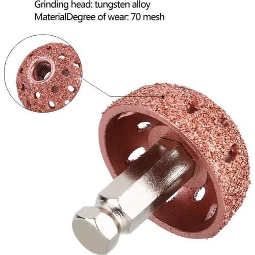 38 mm Tire Repair Grinding Head Coarse Grit Buffing Wheel with Linking Rod tungsten alloy Material for most of tire repair works