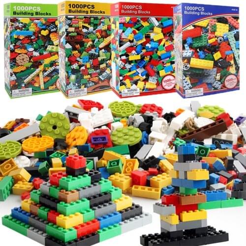 500-1000pcs DIY Mini Size Building Block Compatible Brand Block Creative City Construction Blocks Bulk Sets Bricks Children Toys
