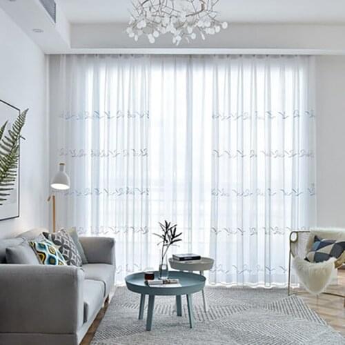 White Tulle Curtains For Living Room Rideaux Para Salon Cortinas Rideau Nordic Student Minimalist Balcony Curtain Gauze Curtains
