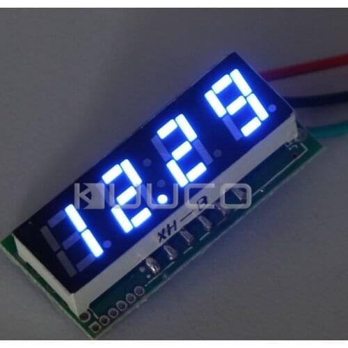 Digital Meter/Digital Voltage Meter DC 0~33V Voltmeter Blue Led display Panel Meter/Tester DC12V 24V Volt Meter/Monitor