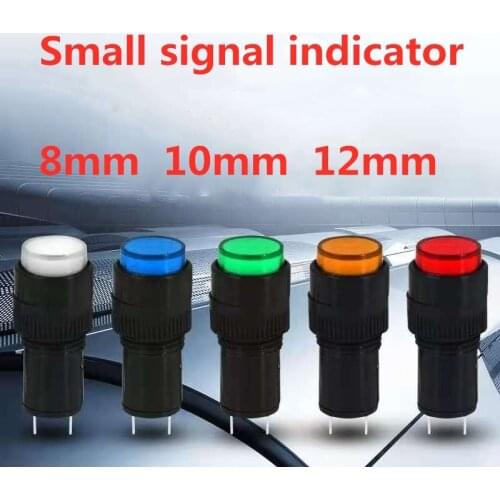 Indicator lamp led signal led lamp 8mm 10mm 12mm hole electrical indicator 12 volt led indicator light for effects
