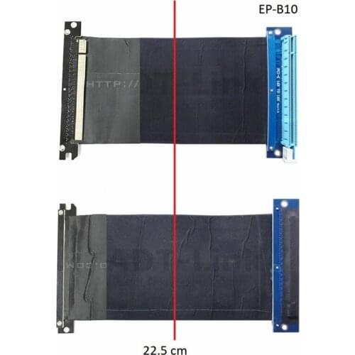 Right Angle PCI-Express PCIe3.0 16x to 16x Flexible Riser Cable For GTX1080TI firepro w7100 / radeon RX580 / VEGA64 / pro wx5100