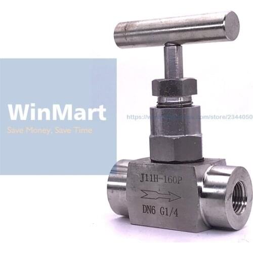 304 Stainless Steel 1/4" BSP Female Thread Flow Control Needle Valve 2250 PSI water oil fuel steam