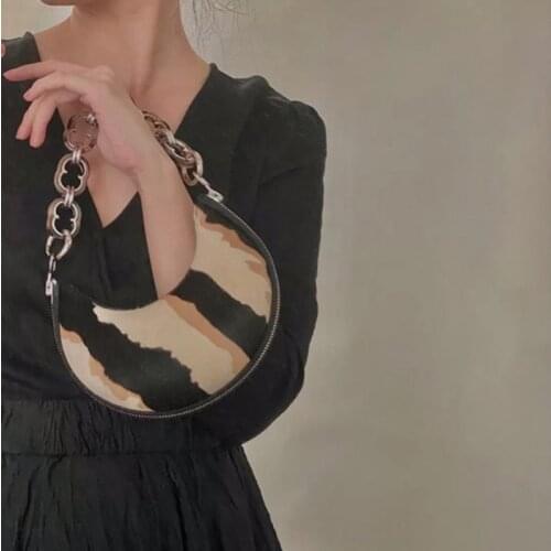 Classic Retro Female Color matching double-sided Shoulder Women PU Leather Handbag Casual Ladies Armpit Bags Sac Main Femme