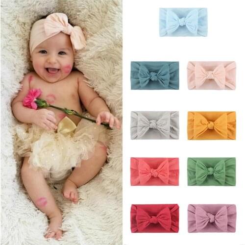 Lovely Baby Headband Turban Flower Newborn Baby Girl Headbands Elastic Kids Toddler Hair Band Headband Baby Hair Accessories