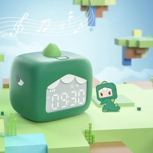 Cute Bedside Smart Child Alarm Clock LED USB Kids Digital Clock Home Decor Bedroom Sleep Trainer Wake Up Night Light Clocks