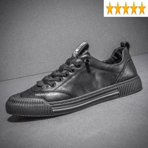 Genuine Leather Men Casual Loafers Autumn Street Breathable White Sneakers Outdoor Slip-On Flat Shoes Espadrilles 38-43