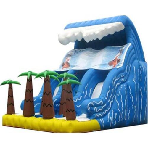 Inflatable water slides with a pool for sale