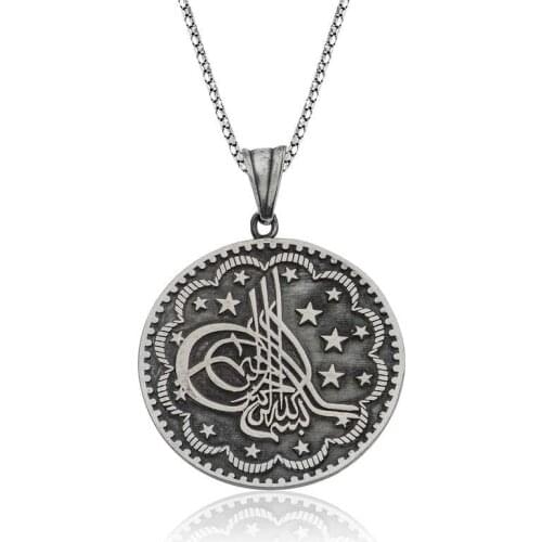 Real Silver 925 Jewelry Silver Tuğra Necklace