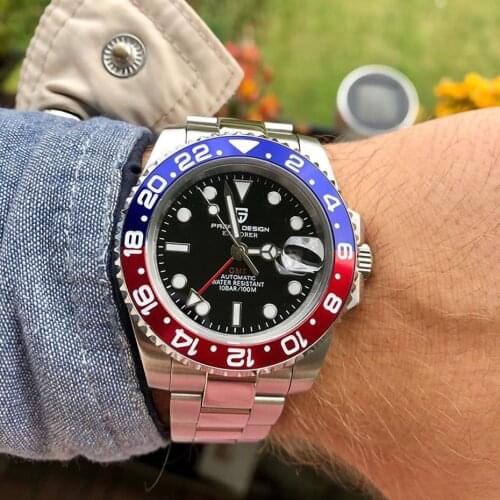 PAGANI DESIGN 40MM Automatic Top Brand Luxury Men Mechanical Wristwatch Stainless Steel GMT Watch Men Watches Reloj Hombre 2020