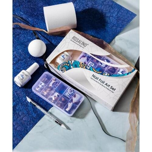 ROSALIND Transfer Gel Easy To Apply Nail Art Kit Design Manicure Enamel Gel Polish UV LED Gel Nail Polish Lacquer Varnish Foil