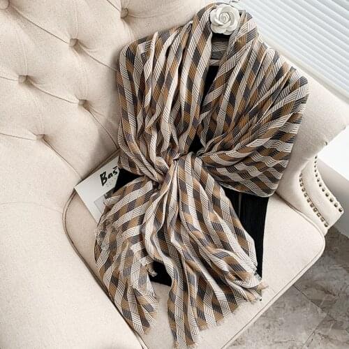 2021 Brand Autumn winter women beach quality shawl cotton scarf lady fashion scarves bandana pashmina wrap hijab muffler