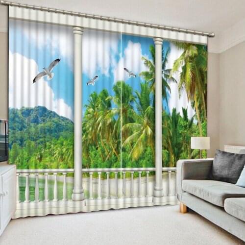 Modern living room Beautiful Photo Fashion Customized 3D Curtains scenic curtains