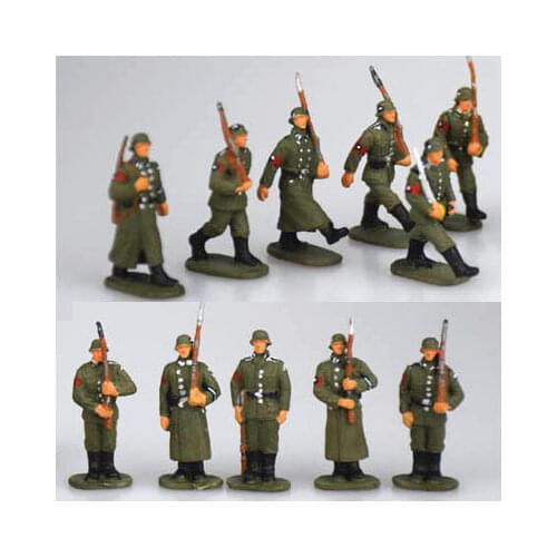 Super mini painted pvc figure model toy WorldWarII 1:72 soldier model Germman honor guard 11pcs/set