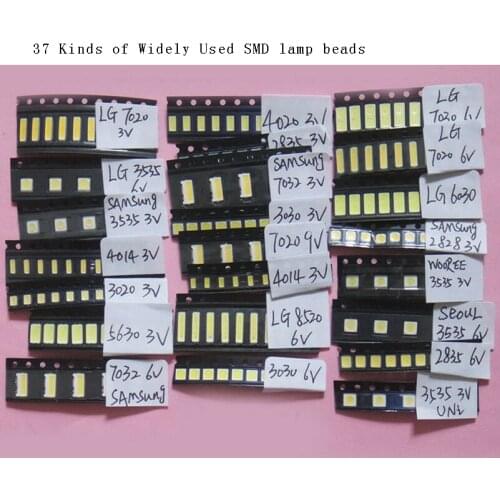 TKDMR 37Kinds of Widely Used SMD lamp bead 3528 3030 3535 4020 4014 for LED TV Repair best quality.Free shipping