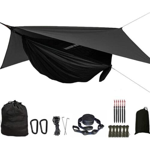 Camping Hammock and Rain Fly Travel Hammock Bug Net Hammock Tent for Outdoor Hiking Backpacking Travel Camping Accessories